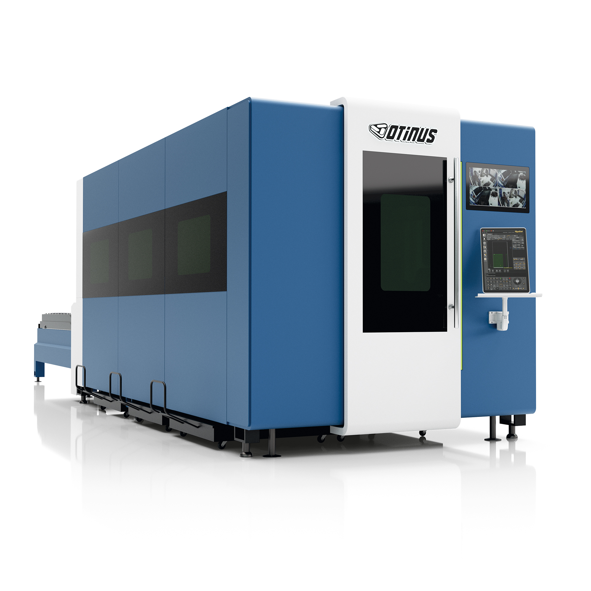 Geschlossene Laser-Schneidmaschine Otinus FLV-6025-C2 – 1 kW Faserlaser