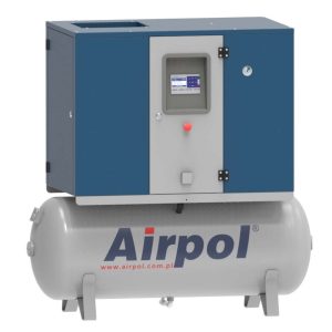 Ölgeschmierter Schraubenkompressor auf Tank mit Kältetrockner – Airpol KT3